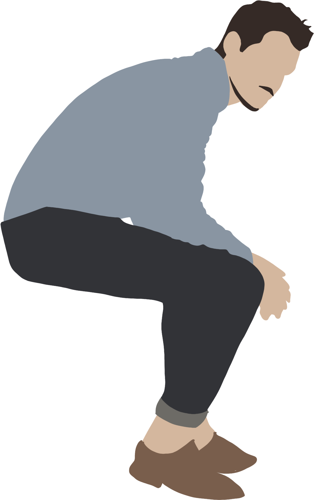 Persona Sentada (455x663), Png Download