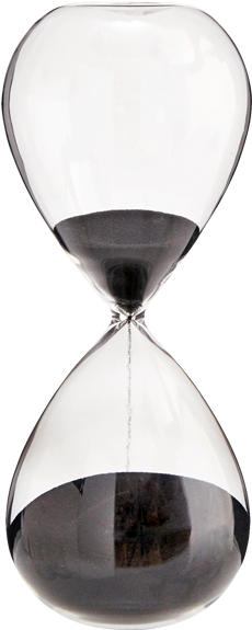 Hourglass With Black Sand - Black Hourglass (600x600), Png Download
