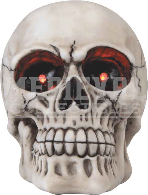 Large Skull With Glowing Eyes - Transparent Glow Eyes Png (644x644), Png Download