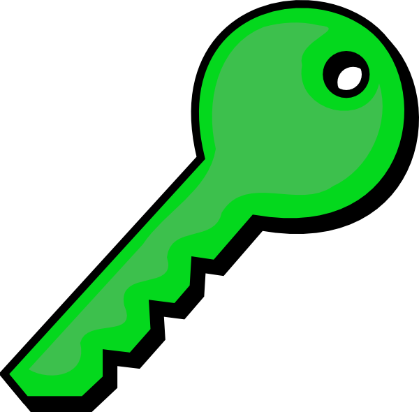 Small - Key Clip Art Green (600x590), Png Download
