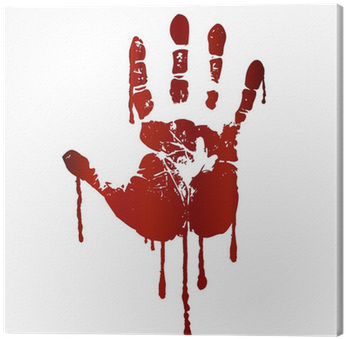 Blood Hand Print (400x400), Png Download