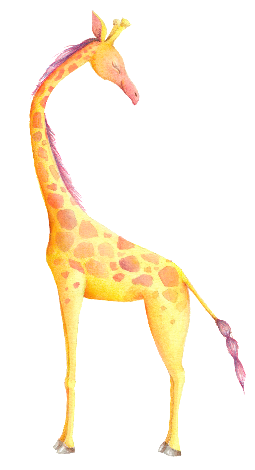 Zoo Giraffe Cartoon Transparent - Happy Fathers Day Giraffe (1024x1888), Png Download