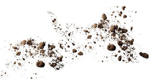 Flying Dirt - Gravel Png (523x282), Png Download