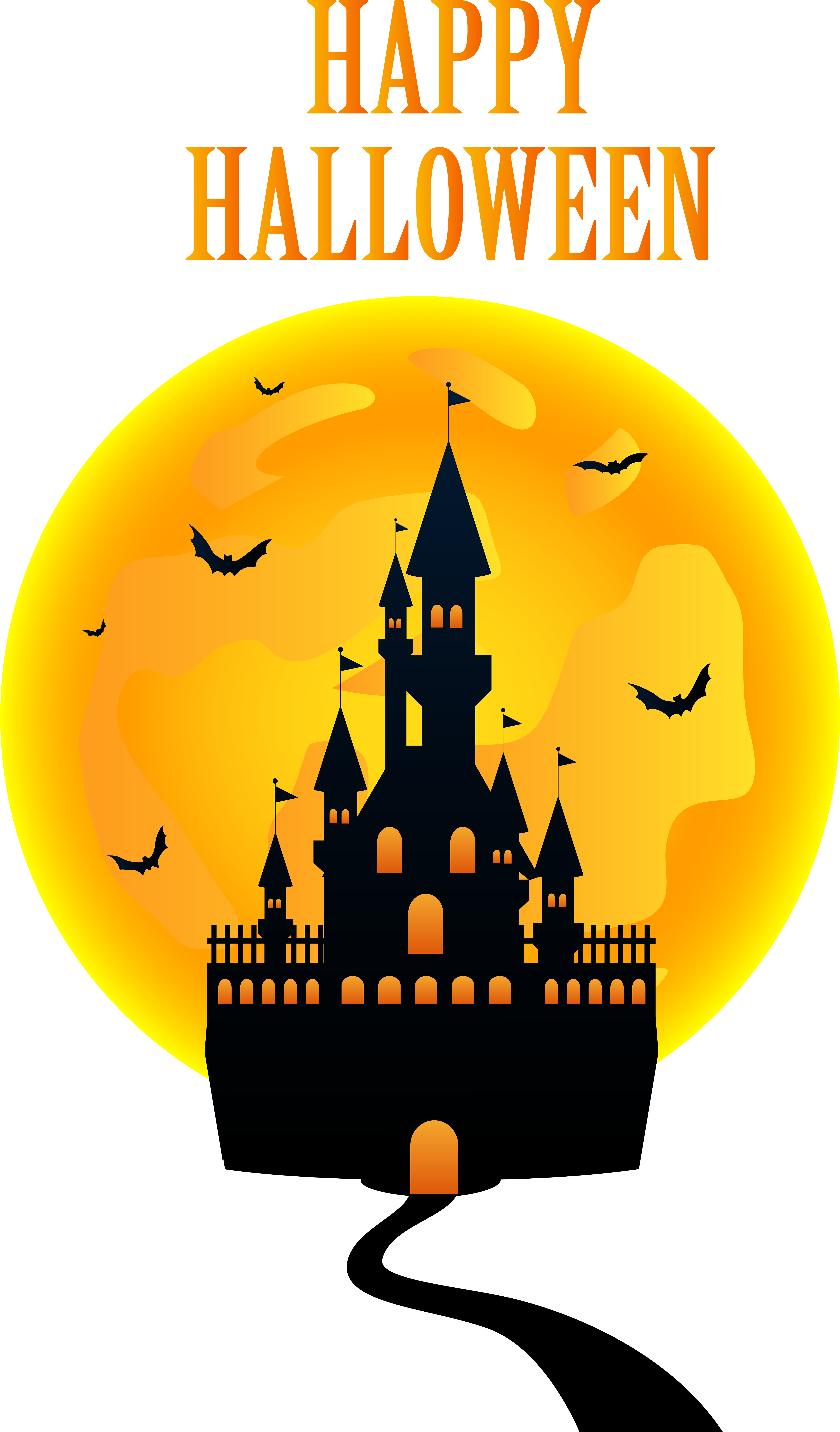 Castle Halloween Png (4950x8000), Png Download