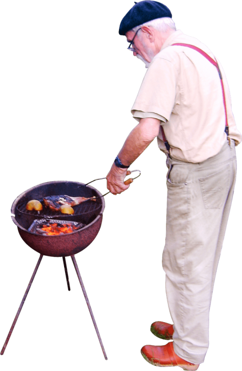 Free Png Bbq Png Images Transparent - People Grilling Png (480x735), Png Download
