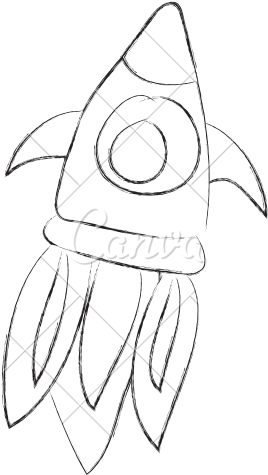 Rocket Drawing At Getdrawings - Sketch (550x550), Png Download