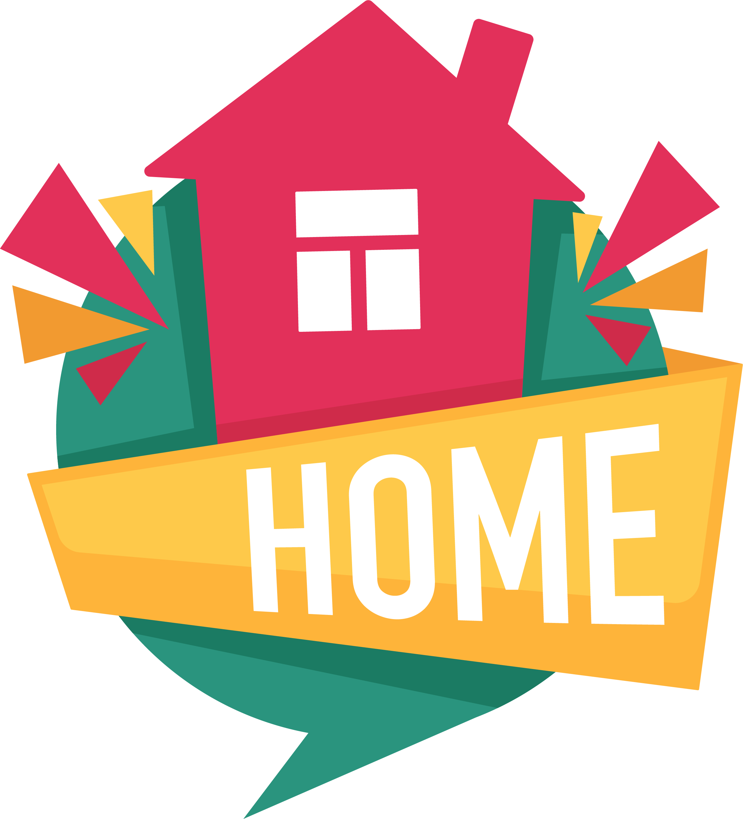Real Estate House Logo - House Cartoon Png (2501x2757), Png Download