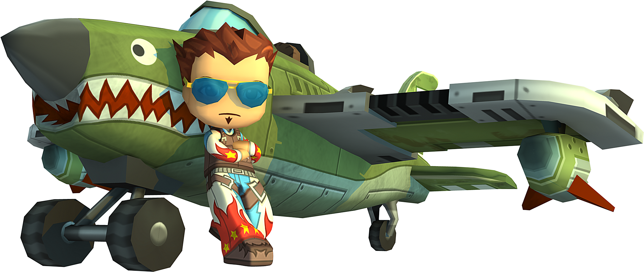 Chaz And Plane - My Sims Plane (2122x901), Png Download