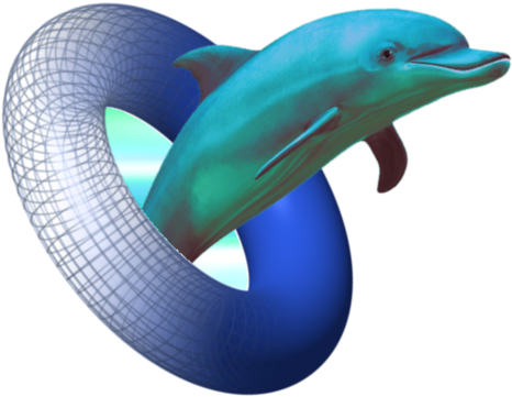 Vaporwave Z Dolphin - Dolphin Vaporwave (500x392), Png Download