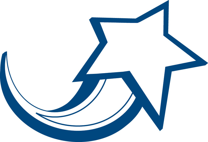 Shooting Star Logo - Shooting Stars Clipart Blue (870x592), Png Download