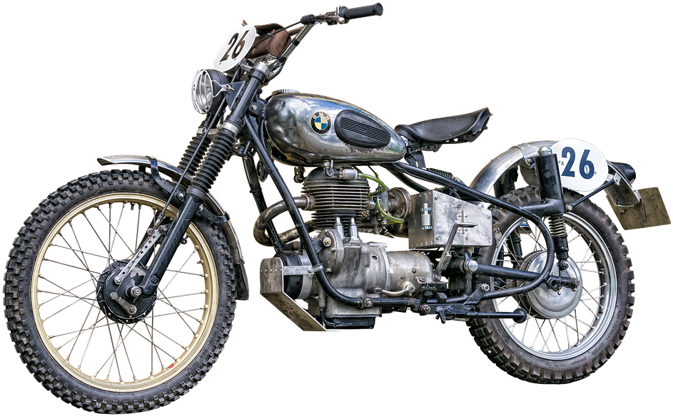 Bmw, Krad, Motorcycle, Old, Two Wheeled Vehicle - Old Motorcycle Png (960x607), Png Download