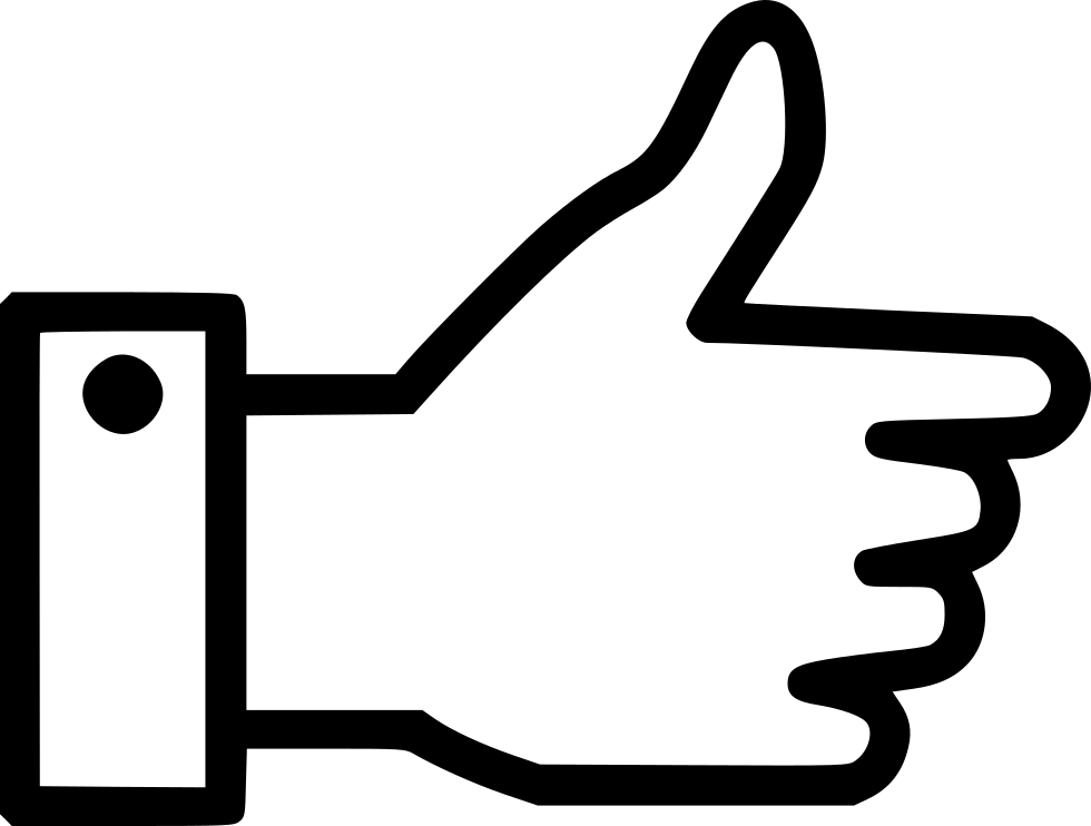 Hand Finger Ok Up Approved Comments - Arrow Finger Icon (980x742), Png Download