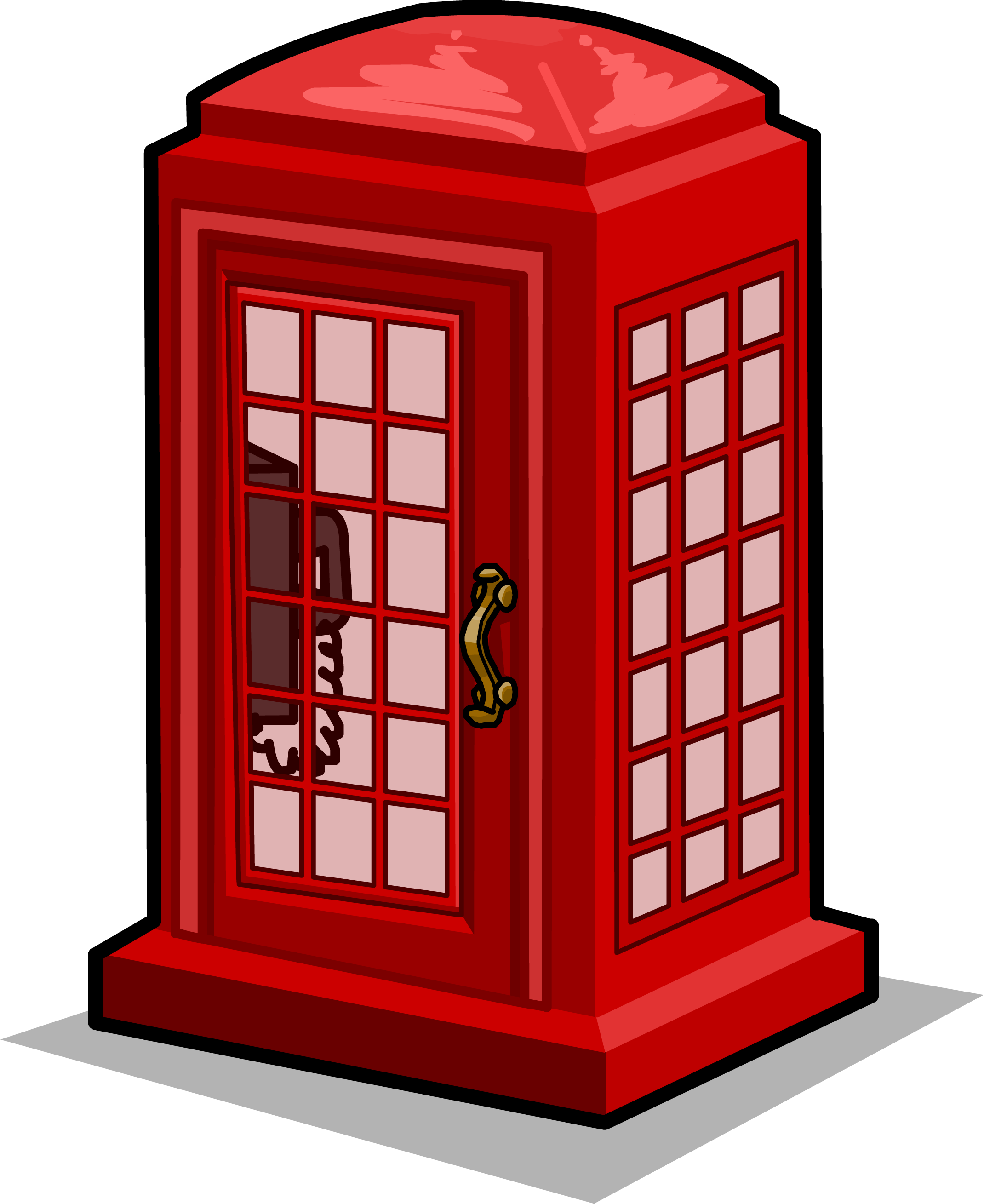 Telephone Box Sprite 003 - Telephone Booth Line Art (2140x2618), Png Download