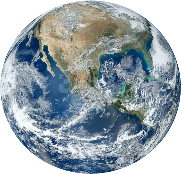Earth Globe World Planet Transparent Png Image - Earth In Day (500x486), Png Download