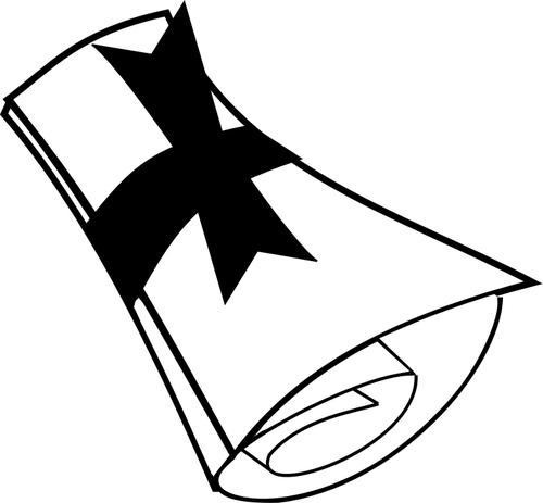 Vector Graphics Of University Degree Diploma With A - Black And White Diploma Png (500x463), Png Download