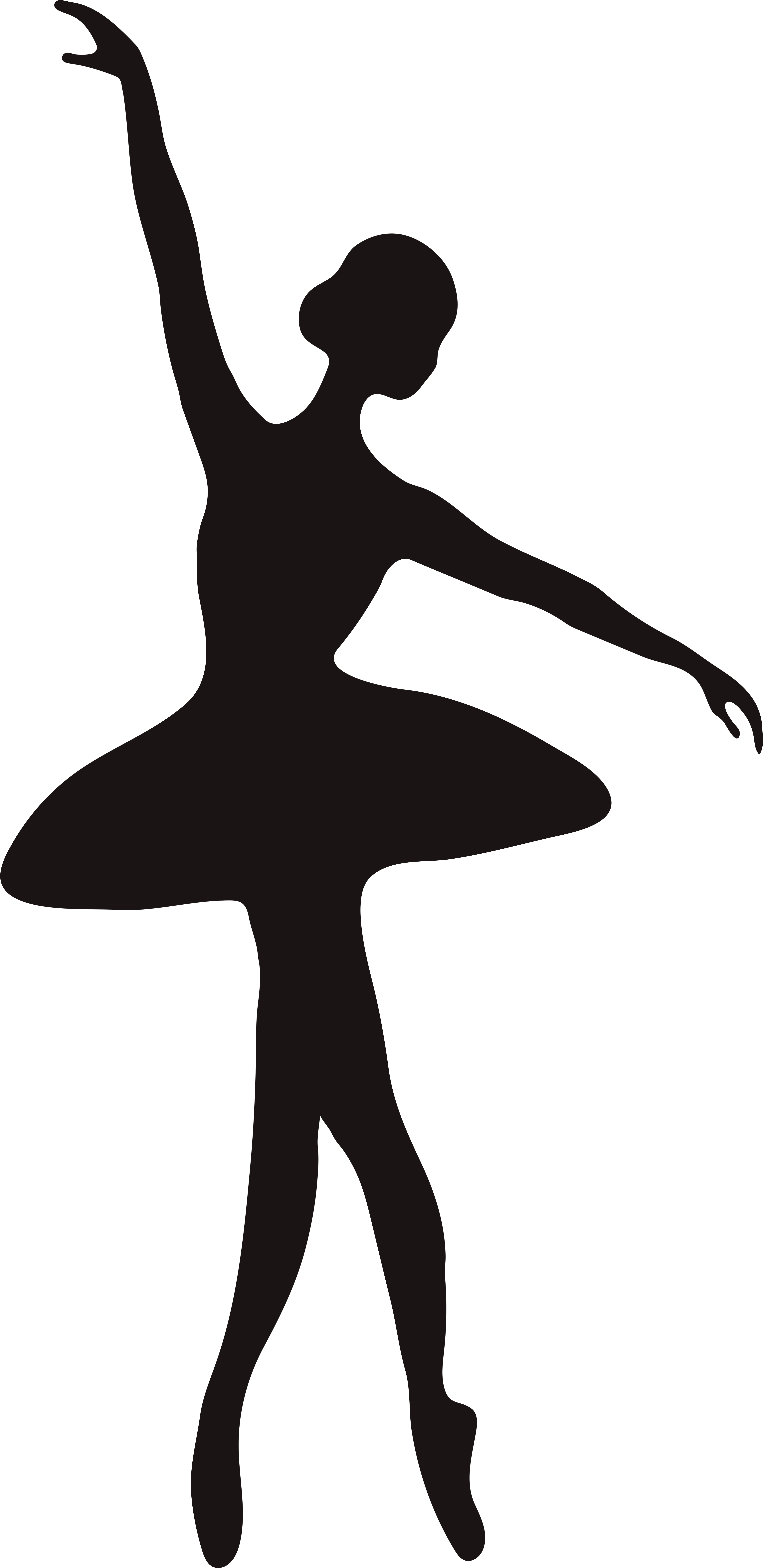 Ballerina Silhouette Png Clip Art Image - Ballet Dance Silhouette Png (3890x8000), Png Download