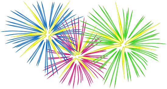 Vector Royalty Free Library Fireworks Free Clipart - Picsart Png Happy New Year (600x351), Png Download