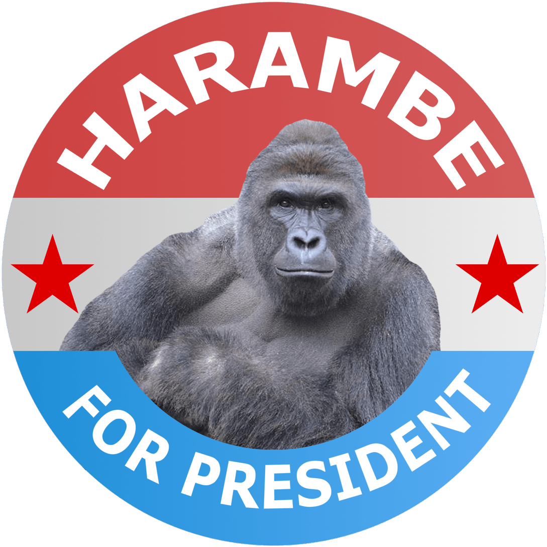 Harambe For President - Harambe Gorilla Collection: Harambe The Gorilla / Dicks (1200x1200), Png Download