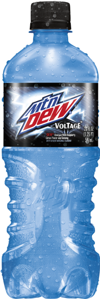 Mountain Dew Doesn't Just Come In One Flavor, It Comes - Mountain Dew Voltage 20 Fl. Oz. Plastic Bottle (390x590), Png Download