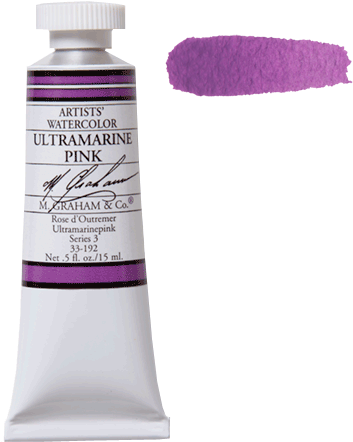 Watercolor Ultramarine Pink192 - M Graham Sap Green (405x500), Png Download