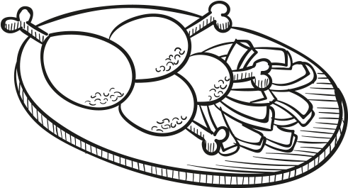 Hamburger Hot Dog Fast Food Fried Chicken French Fries - Ảnh Vẽ Đồ Ăn (500x500), Png Download