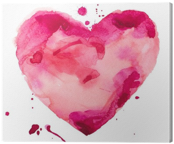 Love, Relationship, Art, Painting Canvas Print • Pixers® - Heart Painting (400x400), Png Download