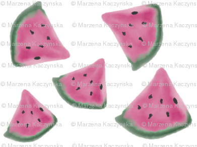 Watermelon Watercolor, Fruit, Summer, Juicy, Pink, - Watermelon (400x300), Png Download