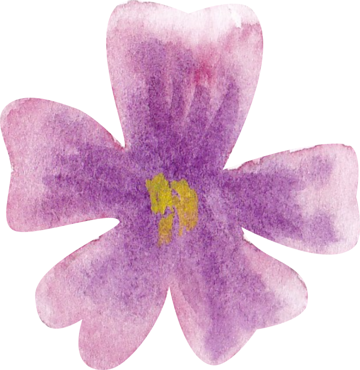 Purple Geranium Png In Watercolor - Periwinkle (715x735), Png Download