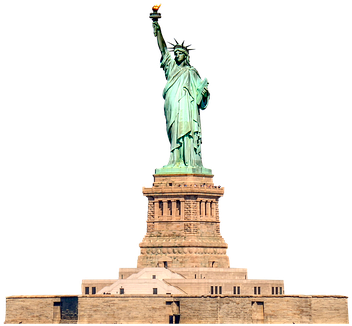 The Statue Of Liberty, Sculpture - Statue Of Liberty (375x340), Png Download