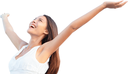 Happy Girl Transparent - Hair Removal (548x324), Png Download