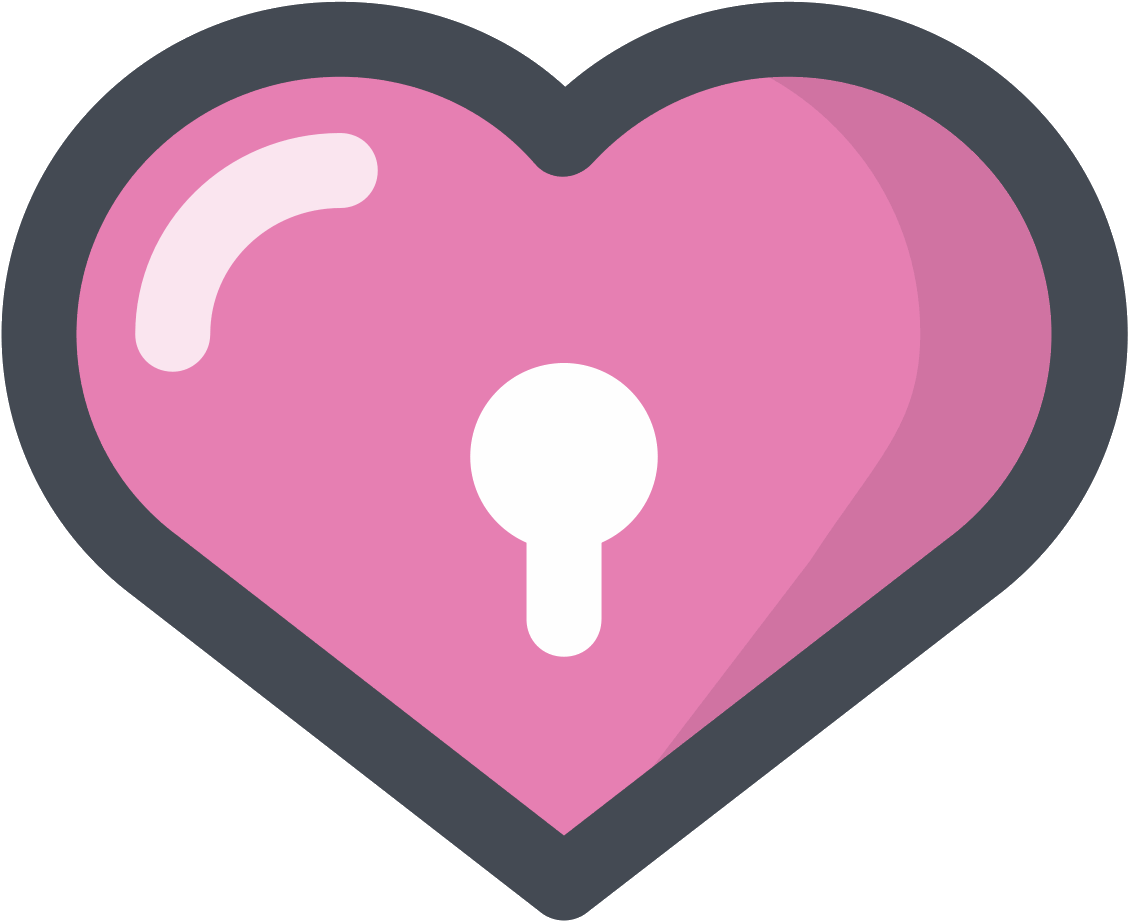 Key From Heart Icon - Pink Love Icon Png (1600x1600), Png Download