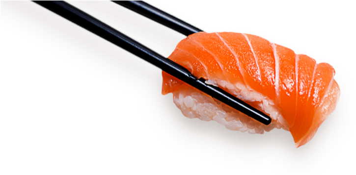 Sushi Png Image - Salmon Sushi Transparent Background (838x386), Png Download