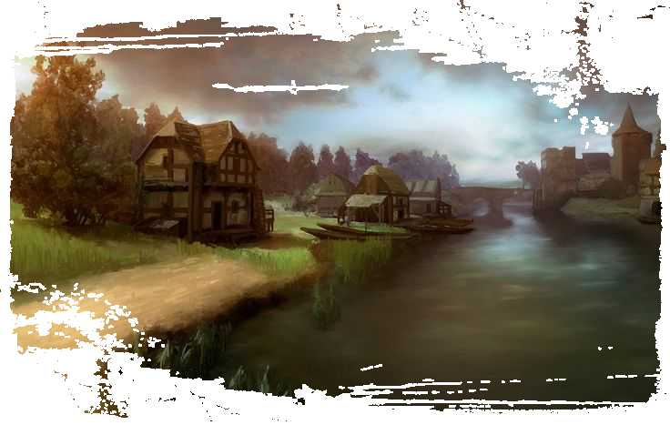 Fp Kassen - Riverside Village Fantasy (736x467), Png Download