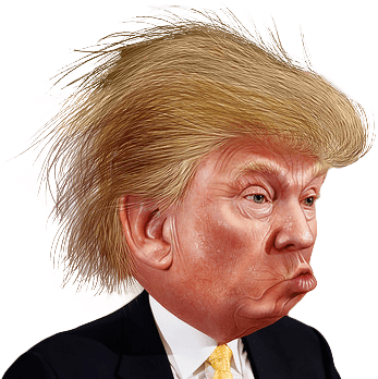 Download - Donald Trump Funny Face (427x360), Png Download