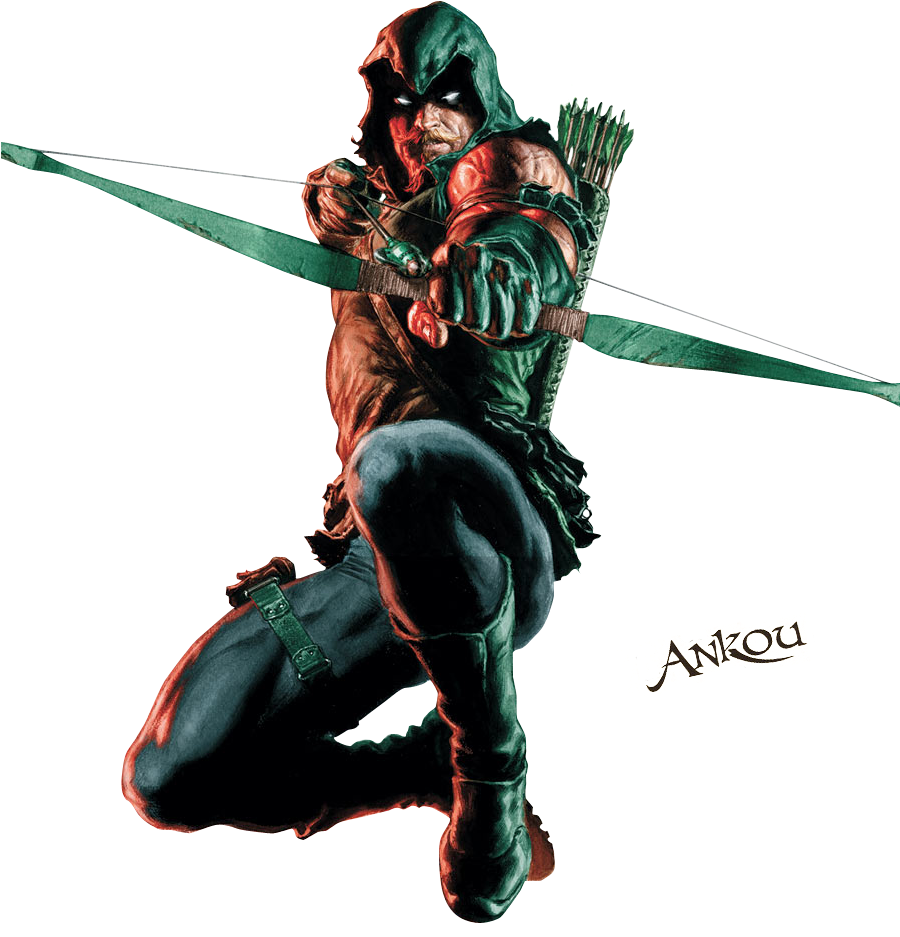 Green Arrow- - Green Arrow Dc Png (899x983), Png Download