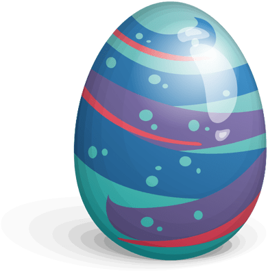 Easter Egg Blue Purple - Cartoon Easter Egg (400x400), Png Download