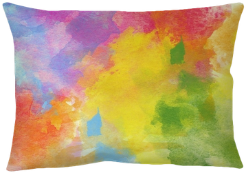 Colorful Watercolor Background - Cushion (400x400), Png Download