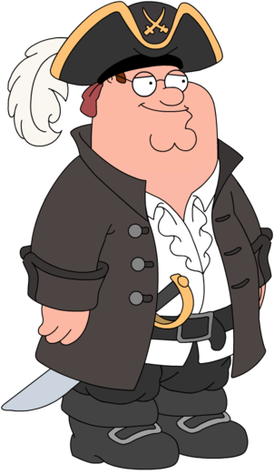 Peter - Pirate - Long John Peter Family Guy (302x522), Png Download