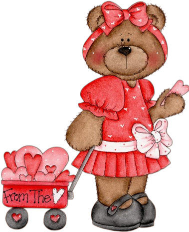 Country Clipart Teddy Bear - February (385x467), Png Download