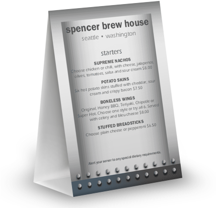 View Industrial Pub Table Tent - Flyer (428x428), Png Download