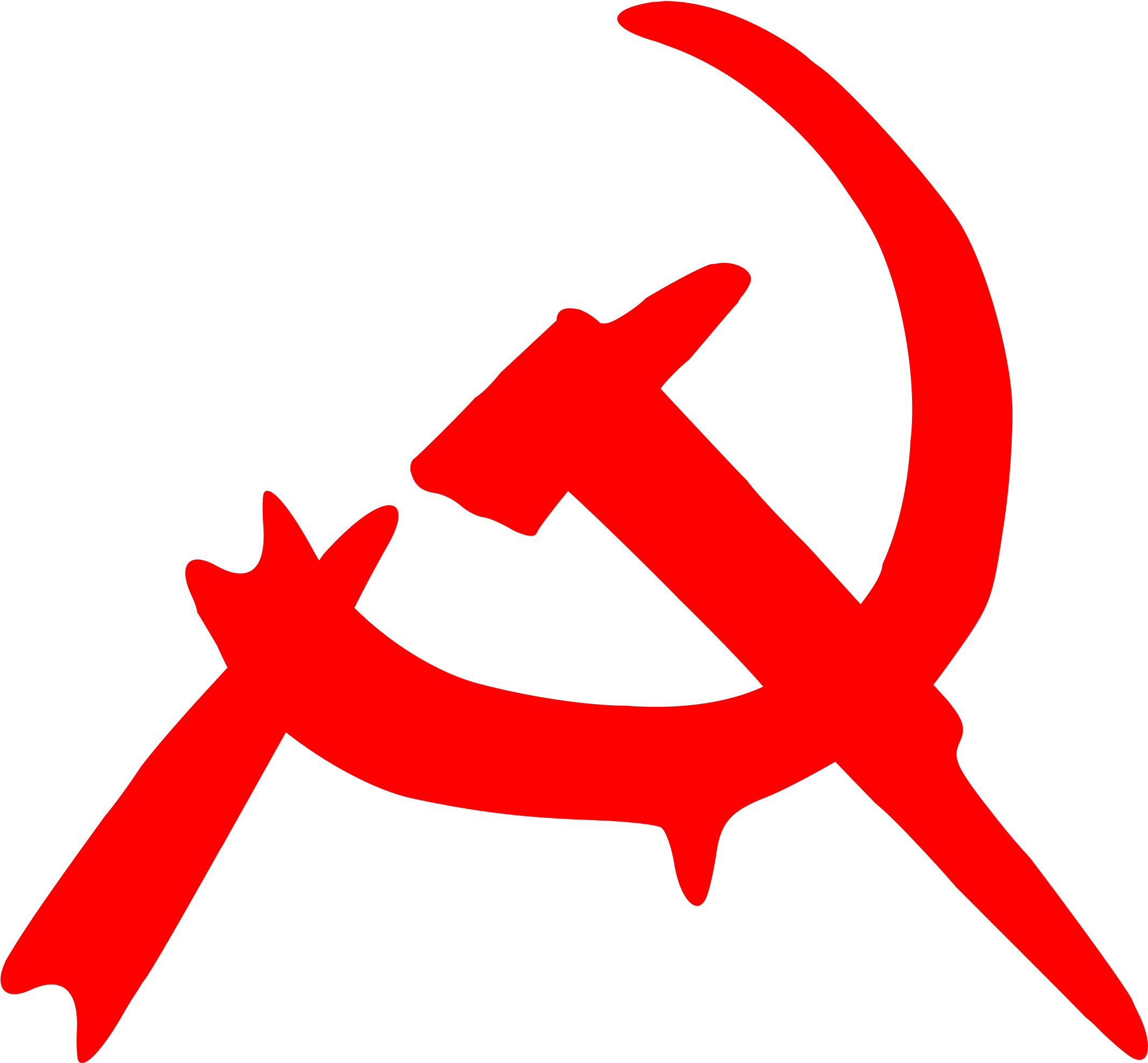 Graffiti Icons Free Downloads - Hammer And Sickle (2400x2221), Png Download