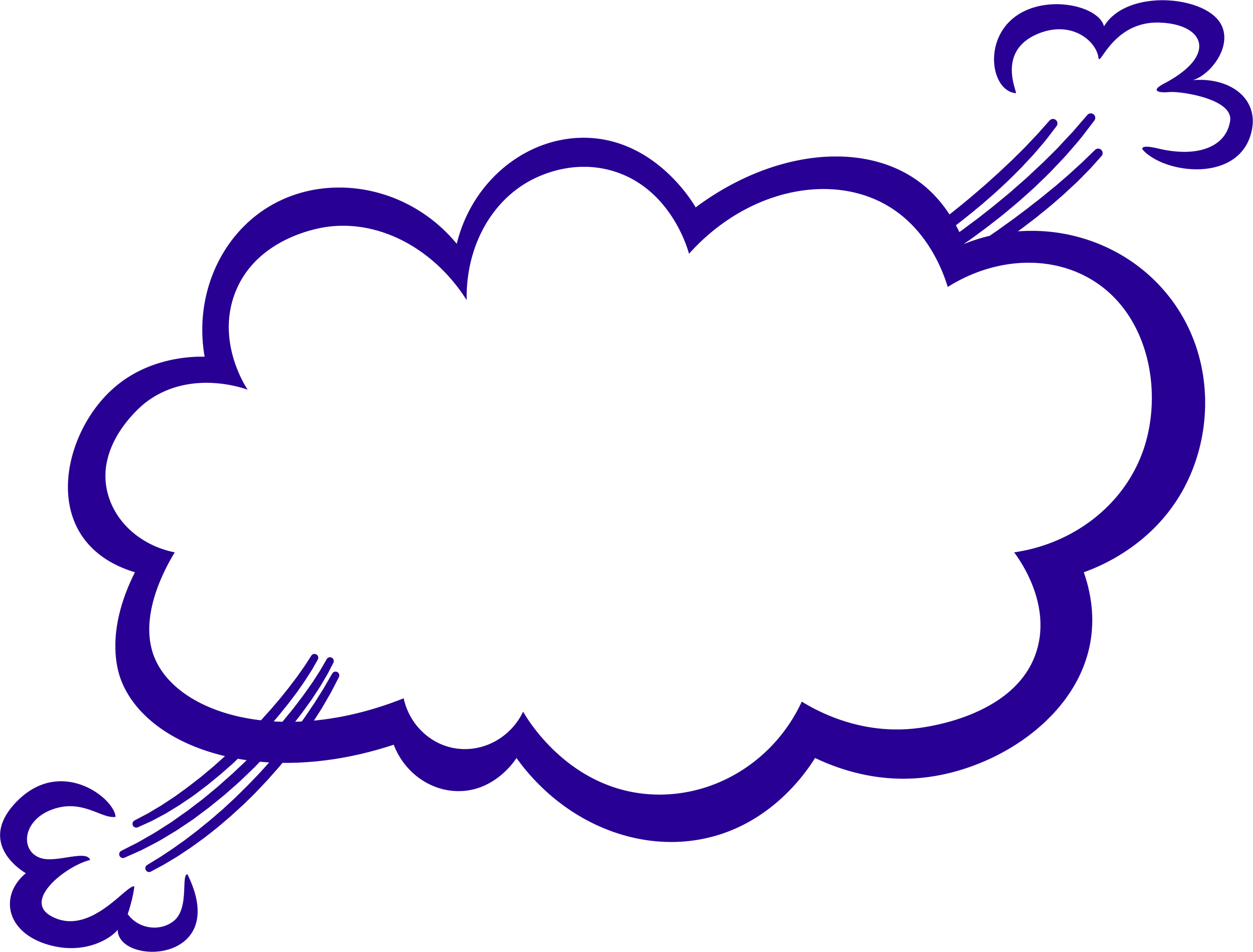 Indıgo Empty Comic Bubbles Rain Clipart Png Image Download (3000x2280), Png Download