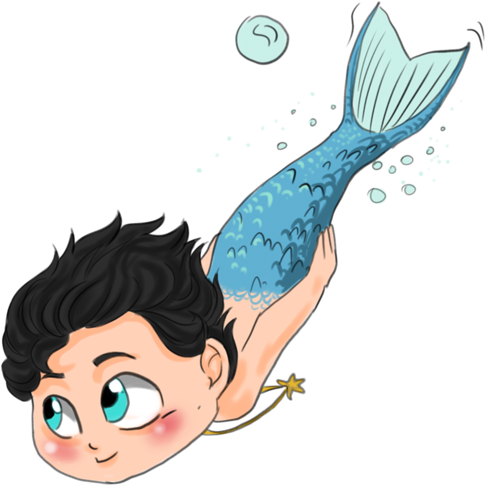 Hannibal Mermaid Au - Mermaid Boy Clipart (1024x1024), Png Download