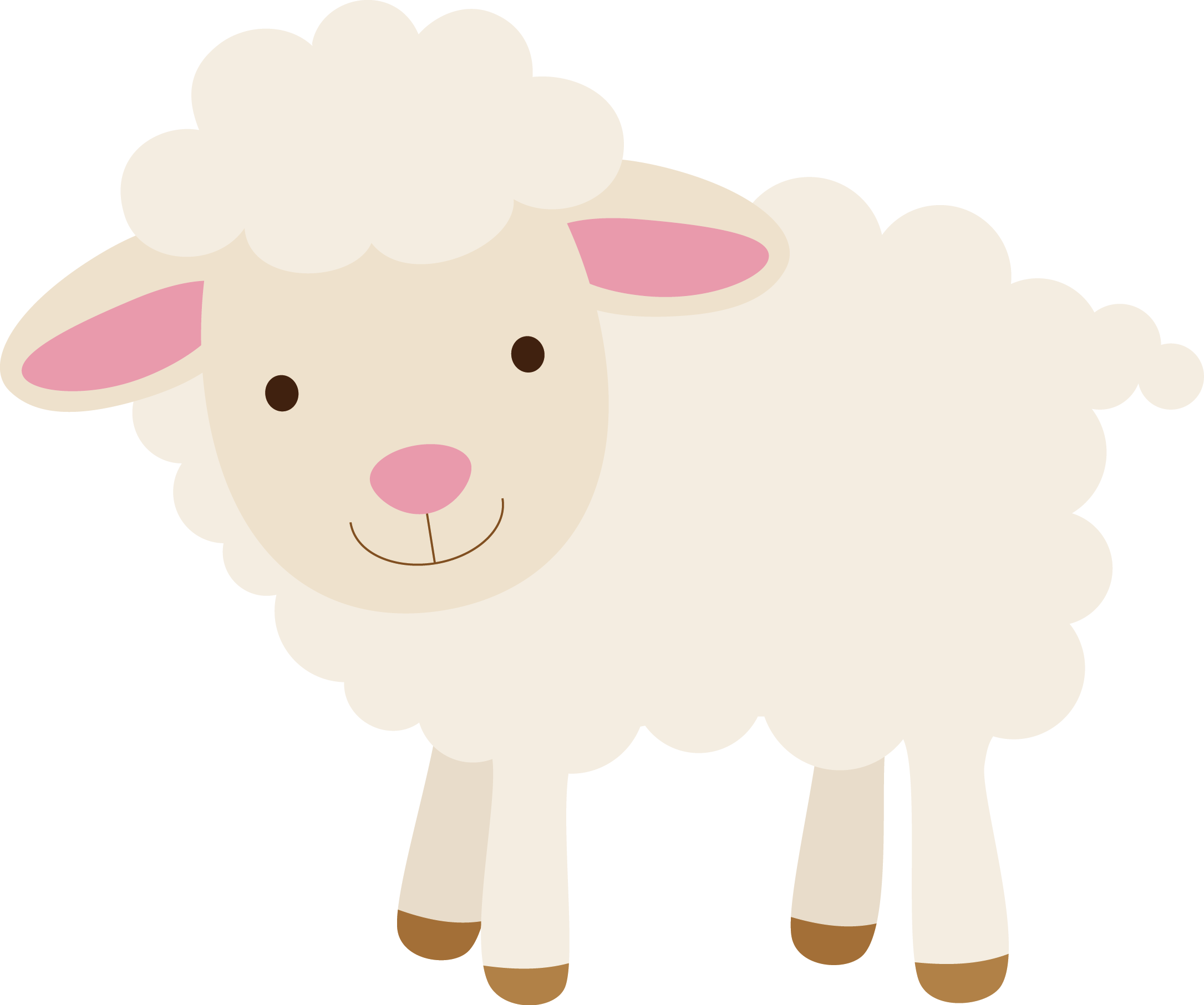 Svg Royalty Free Library Clip Art Vector Transprent - Sheep Vector (2171x1813), Png Download