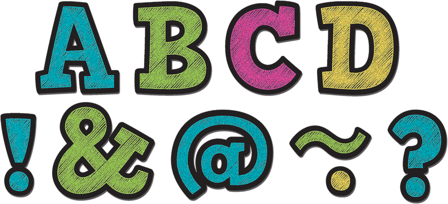 Tcr77190 Chalkboard Brights Bold Block 2" Magnetic - Teacher Created Resources 2; Bold Block Magnet Letters, (900x900), Png Download