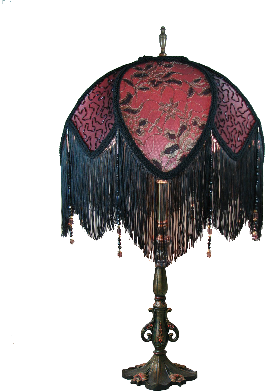 Victorian Lamp Fringe - Victorian Fringe Lamp (994x1324), Png Download
