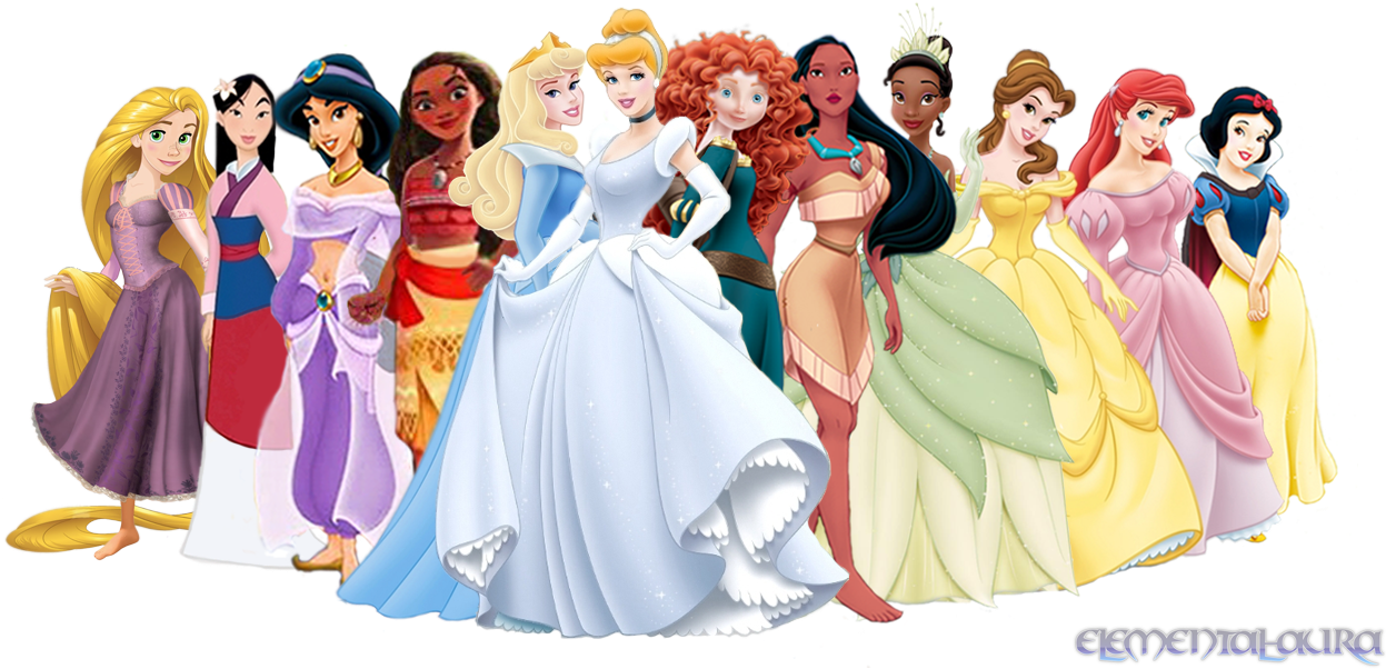 Princesas De Disney Images Disney Princesses With Moana - All Disney Princesses Moana (1333x601), Png Download