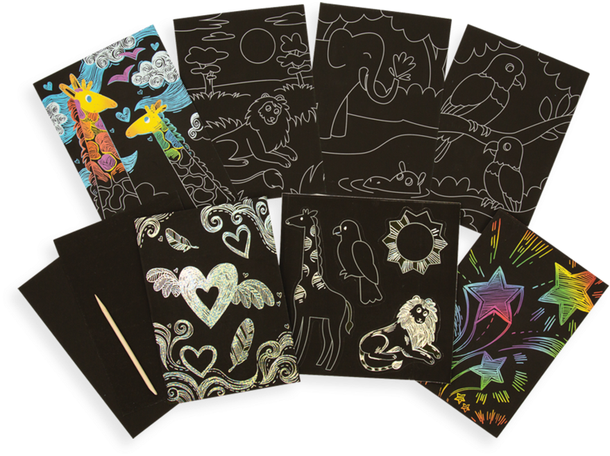 Scratch And Scribble Scratch Art Kit - Art (800x800), Png Download