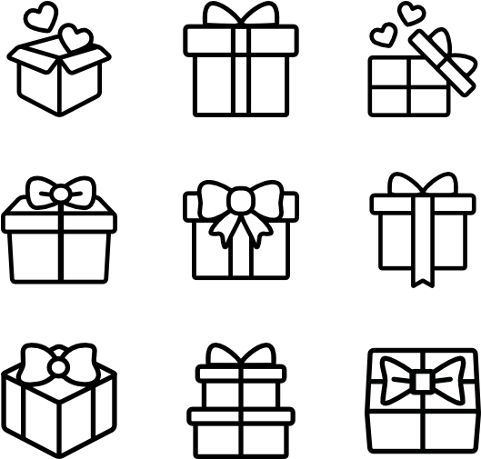 Gift Boxes - Resume Icons Png (600x564), Png Download