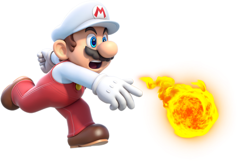 Fire Mario - Mario 3d Png (491x408), Png Download